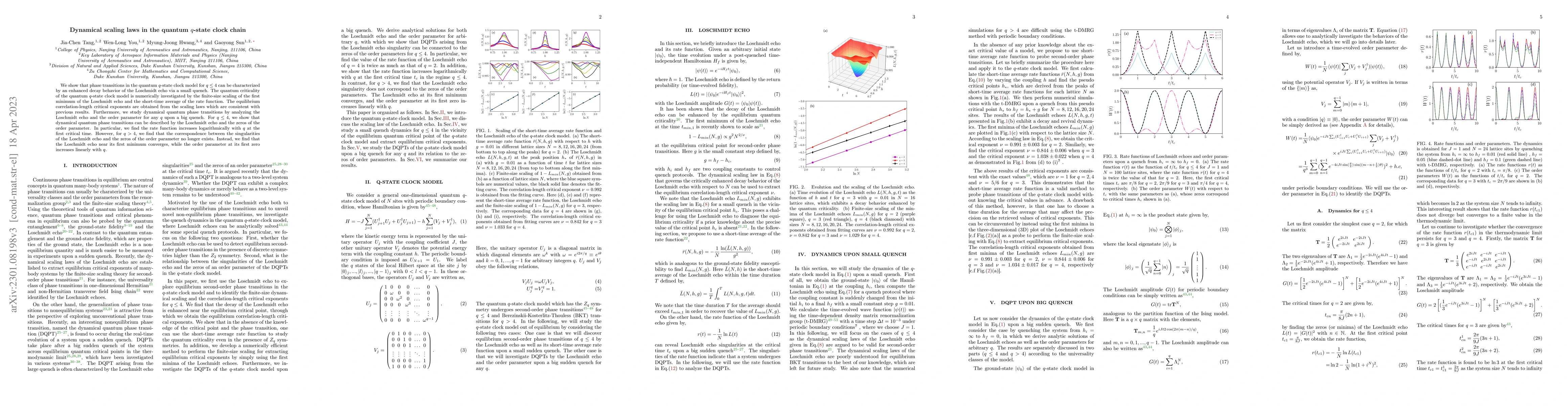 Thumbnail for Dynamical scaling laws in the quantum $q$-state clock chain