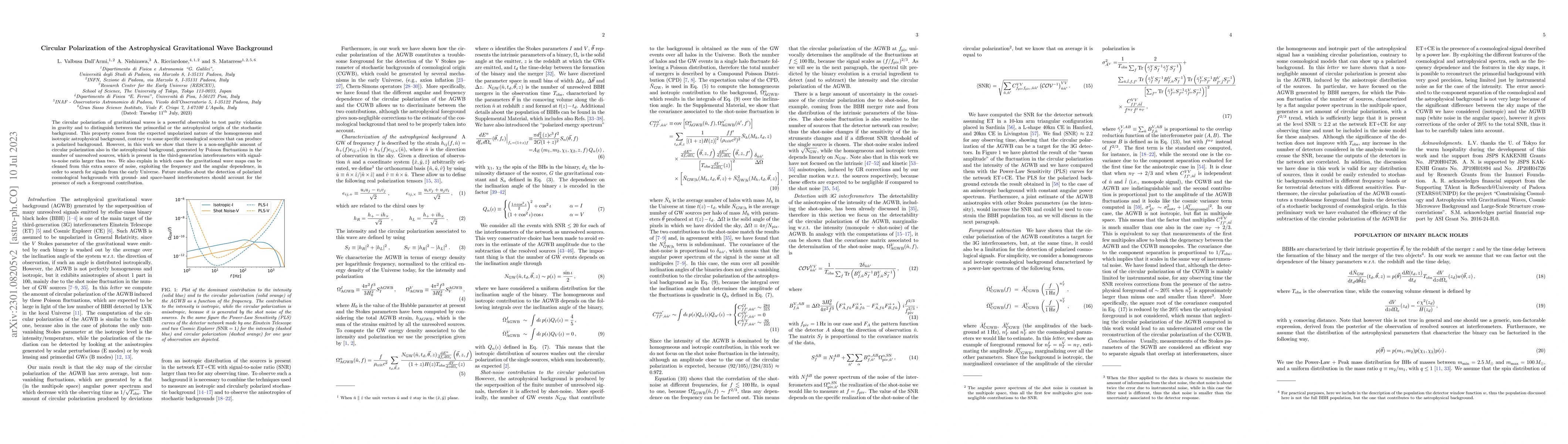 Thumbnail for Circular Polarization of the Astrophysical Gravitational Wave Background