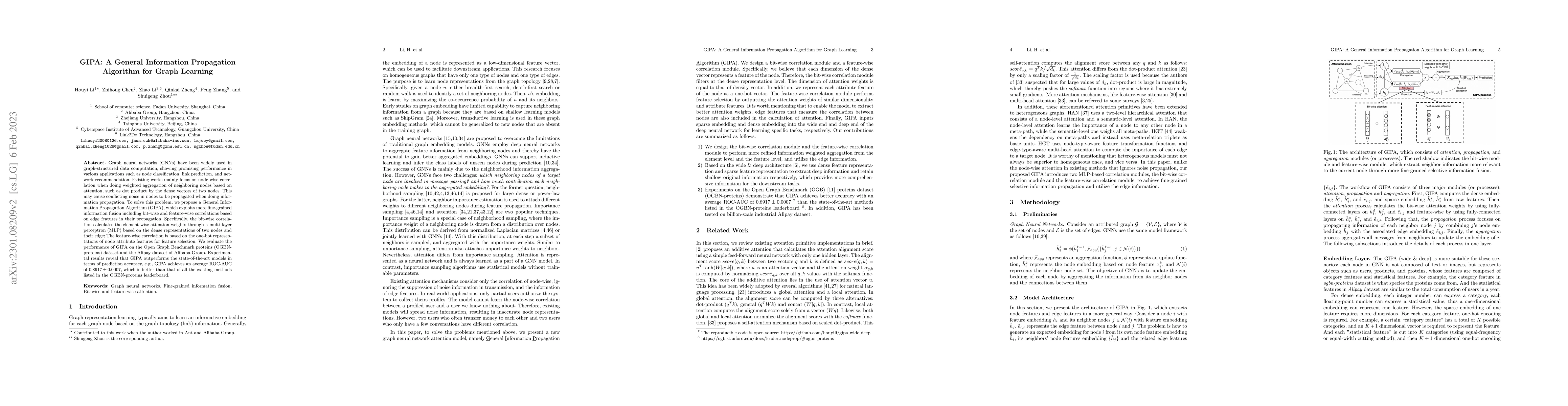 Thumbnail for GIPA: A General Information Propagation Algorithm for Graph Learning