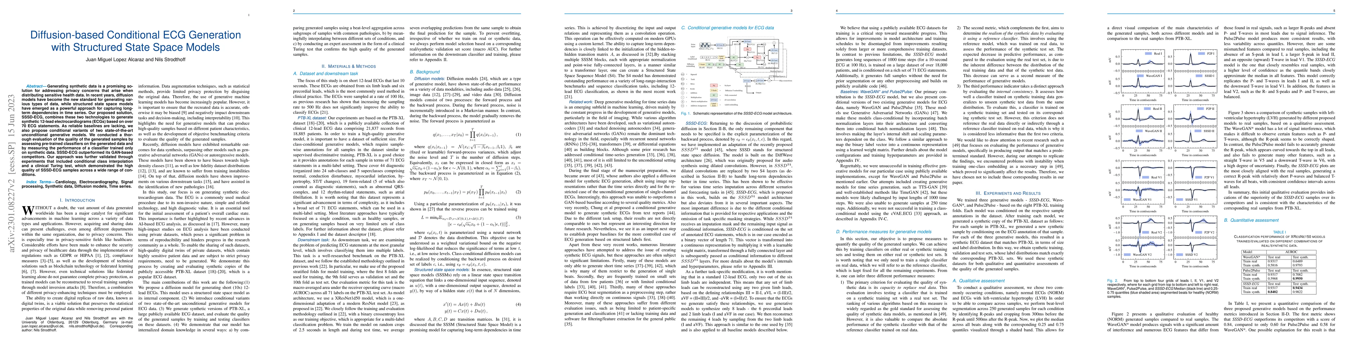 Thumbnail for Diffusion-based Conditional ECG Generation with Structured State Space
  Models