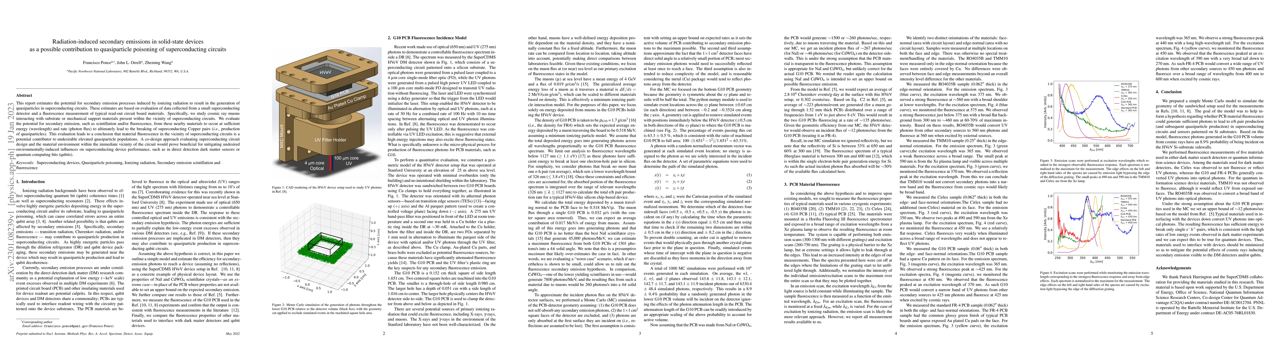Thumbnail for Radiation-induced secondary emissions in solid-state devices as a
  possible contribution to quasiparticle poisoning of superconducting circuits