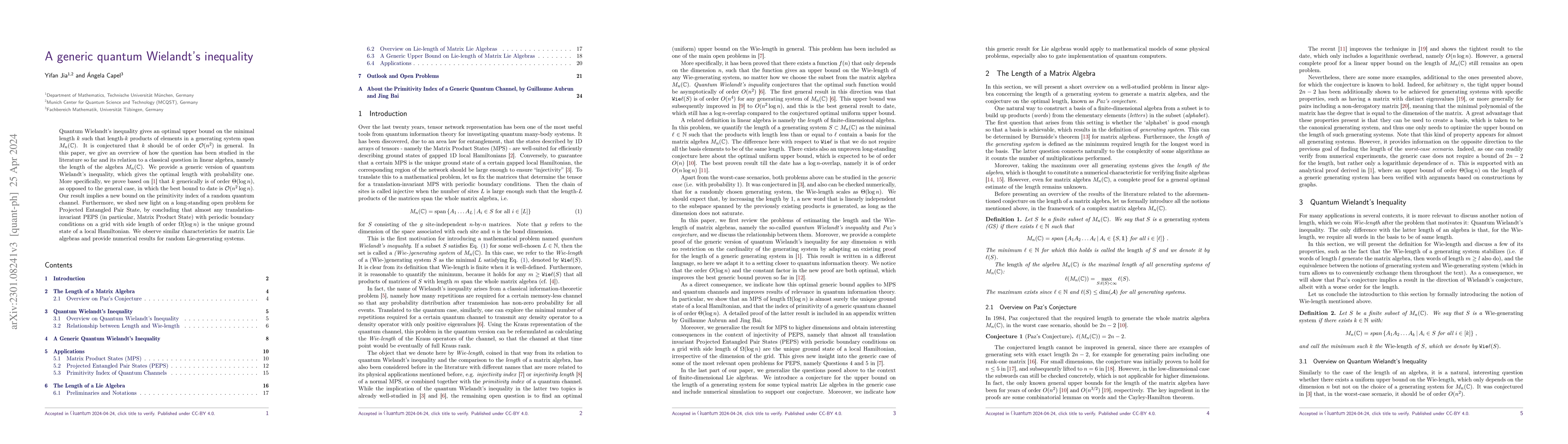 Thumbnail for A generic quantum Wielandt's inequality