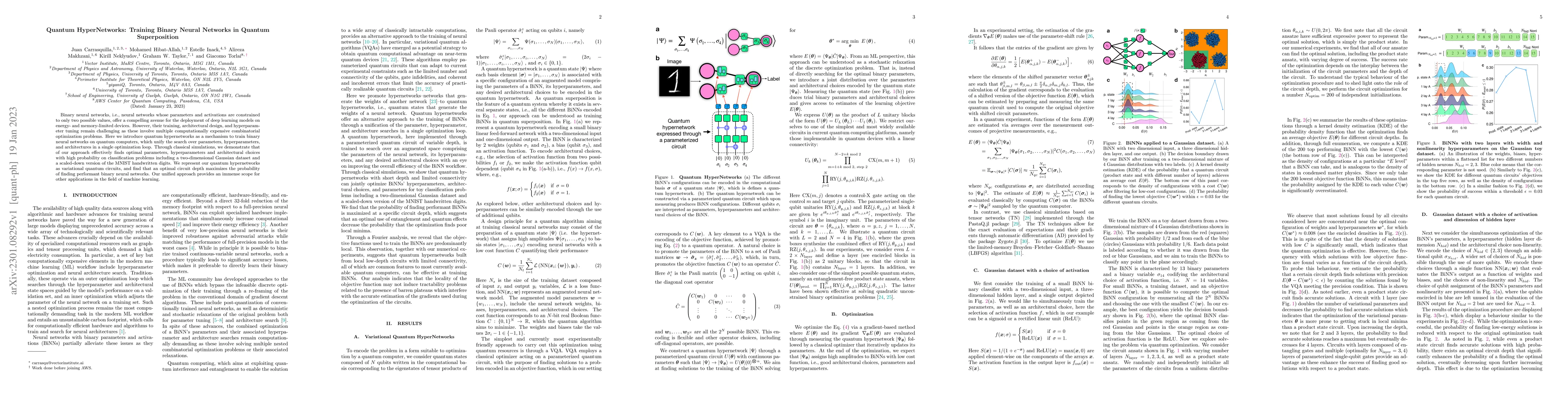 Thumbnail for Quantum HyperNetworks: Training Binary Neural Networks in Quantum
  Superposition