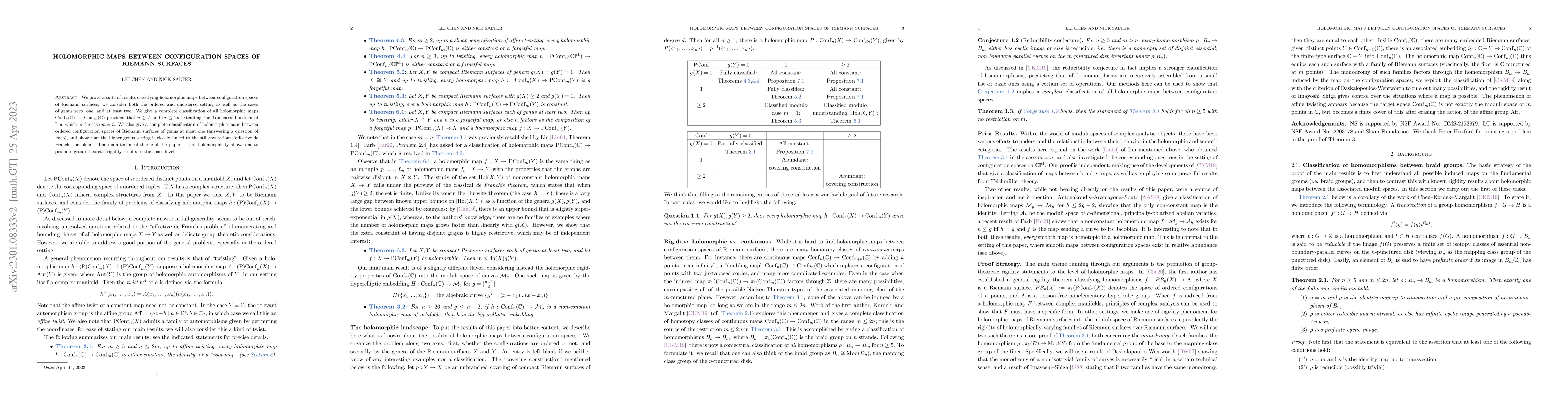 Thumbnail for Holomorphic maps between configuration spaces of Riemann surfaces