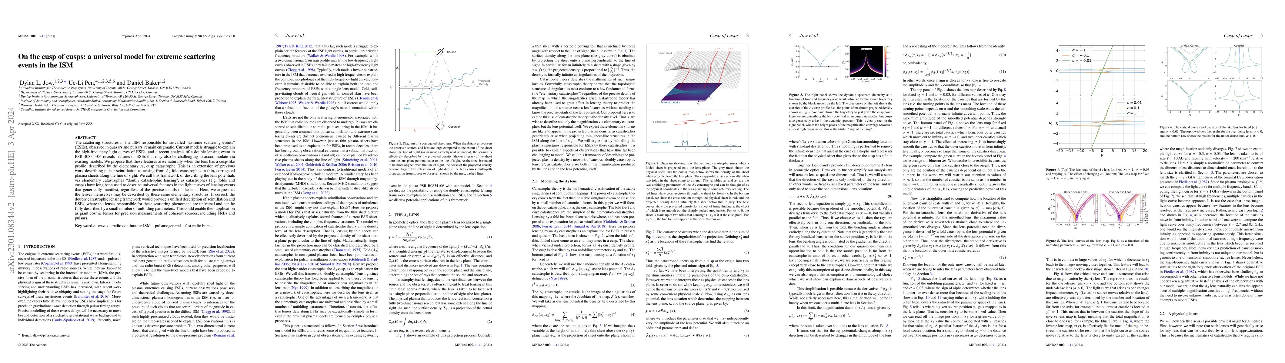 Thumbnail for On the cusp of cusps: a universal model for extreme scattering events in
  the ISM