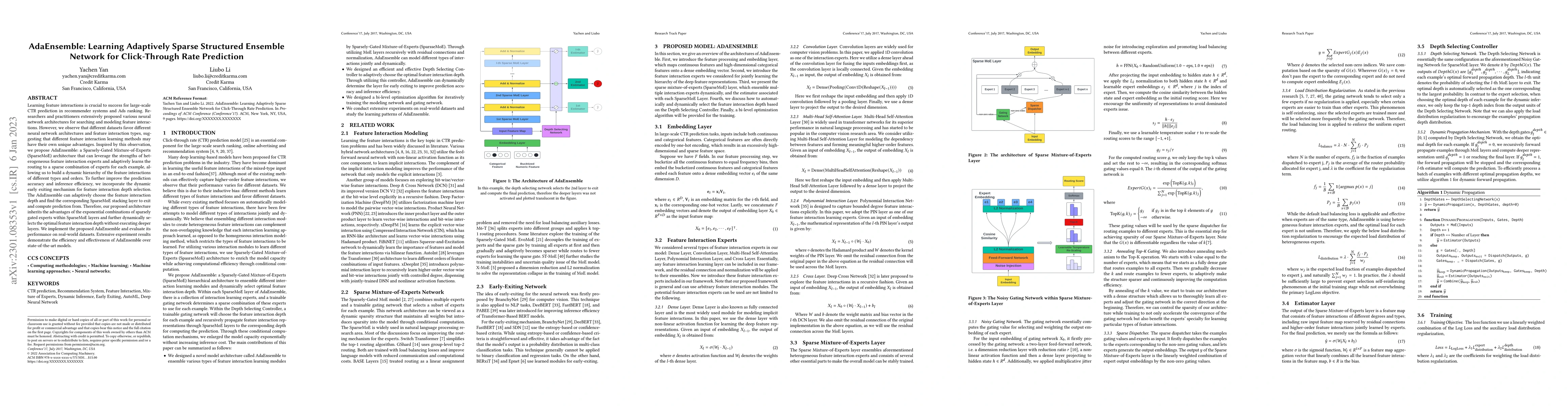 Thumbnail for AdaEnsemble: Learning Adaptively Sparse Structured Ensemble Network for
  Click-Through Rate Prediction