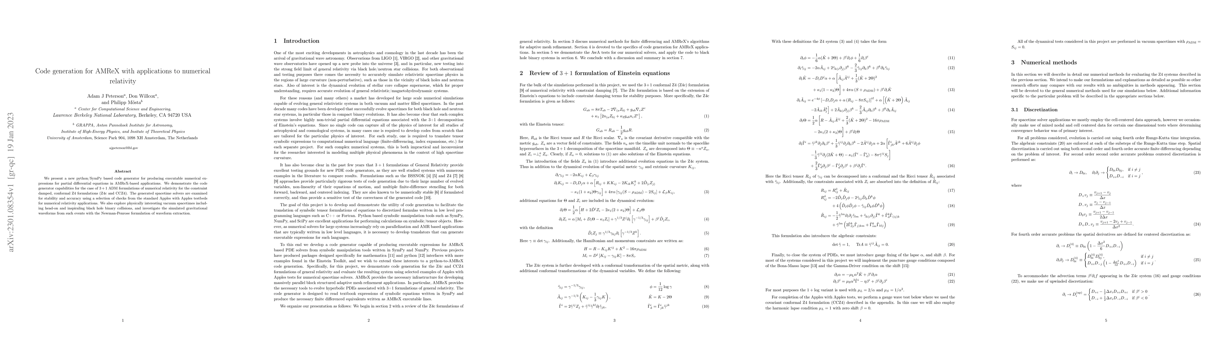 Thumbnail for Code generation for AMReX with applications to numerical relativity