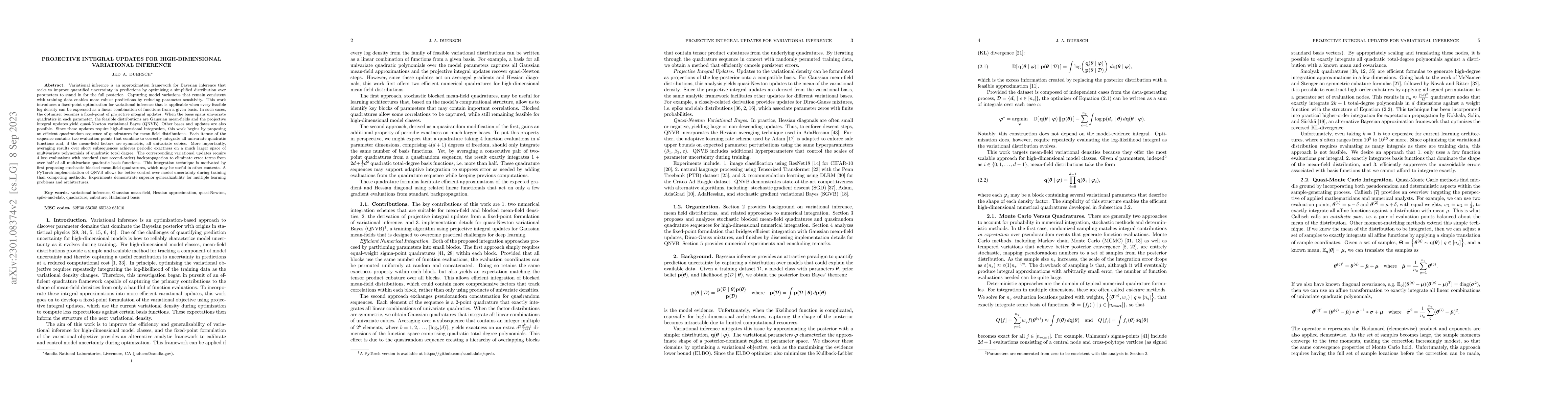Thumbnail for Projective Integral Updates for High-Dimensional Variational Inference