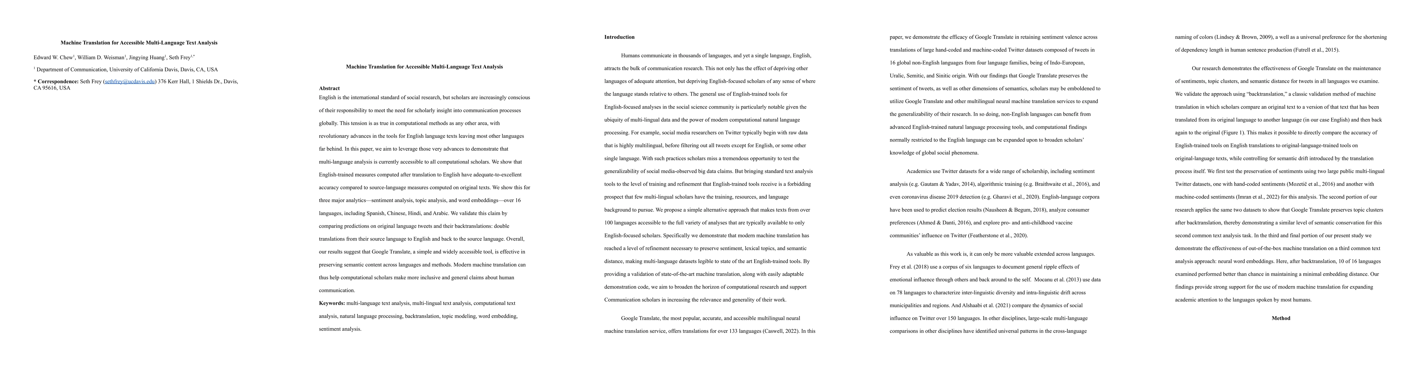 Thumbnail for Machine Translation for Accessible Multi-Language Text Analysis
