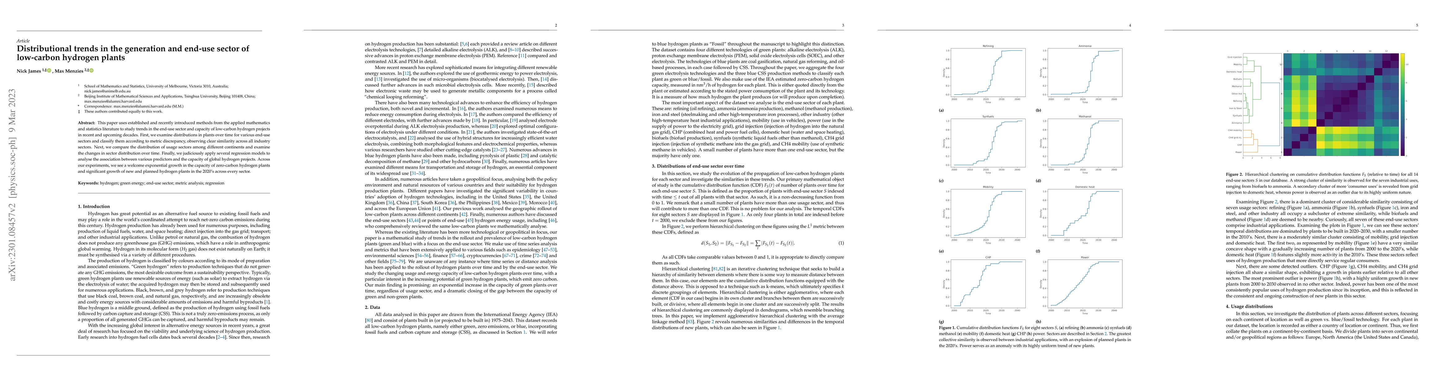 Thumbnail for Distributional trends in the generation and end-use sector of low-carbon
  hydrogen plants