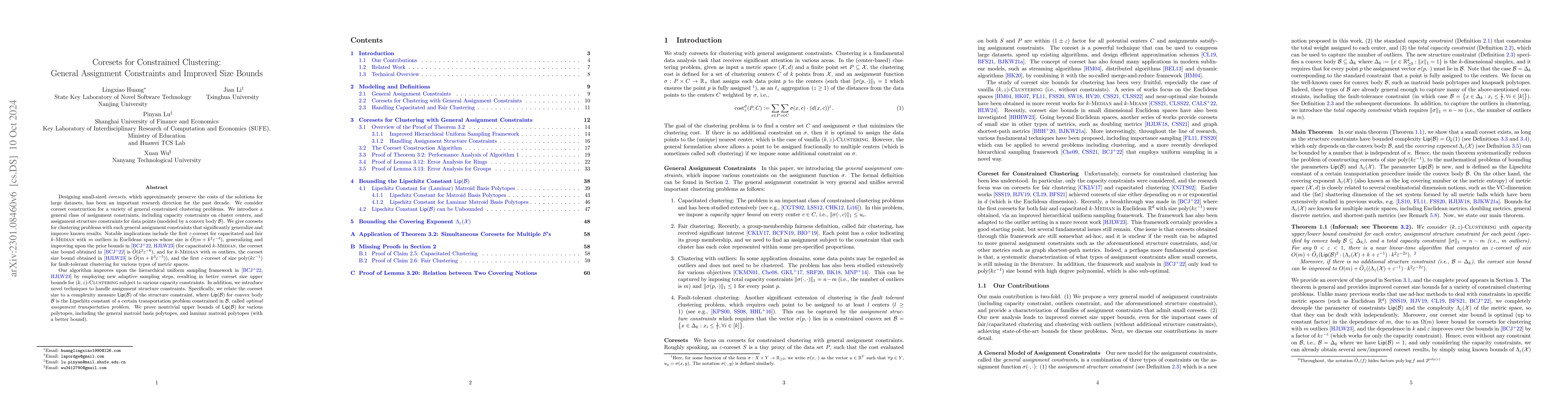 Thumbnail for Coresets for Constrained Clustering: General Assignment Constraints and
  Improved Size Bounds