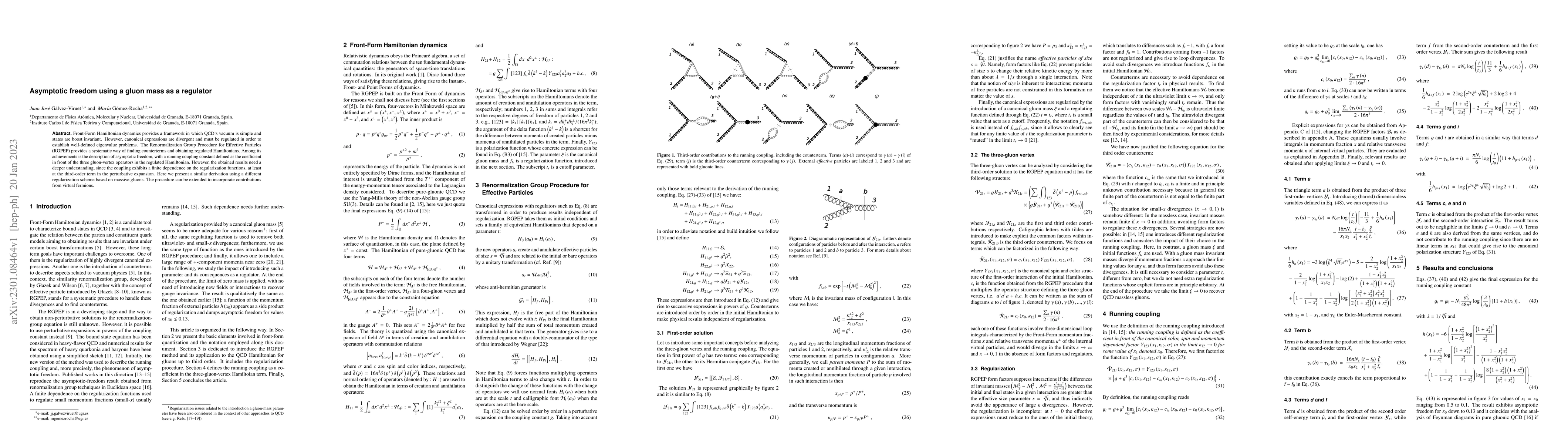 Thumbnail for Asymptotic freedom using a gluon mass as a regulator
