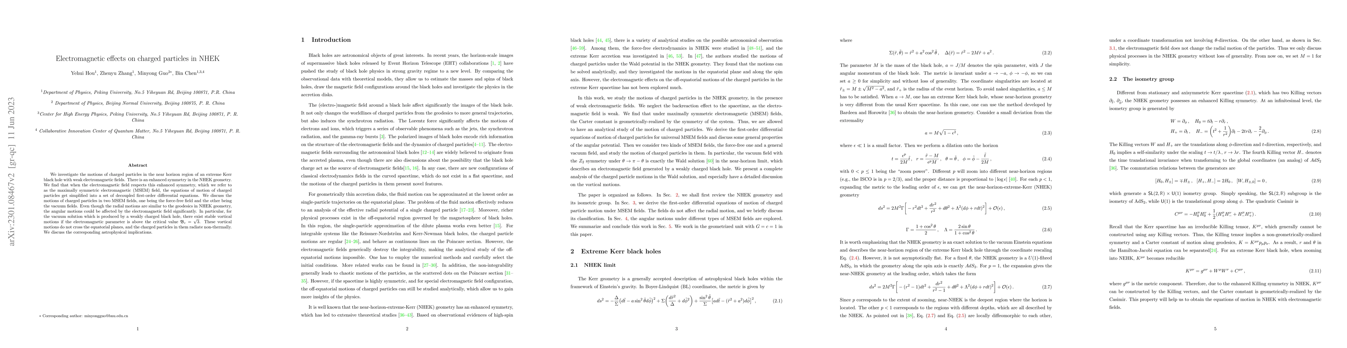 Thumbnail for Electromagnetic effects on charged particles in NHEK