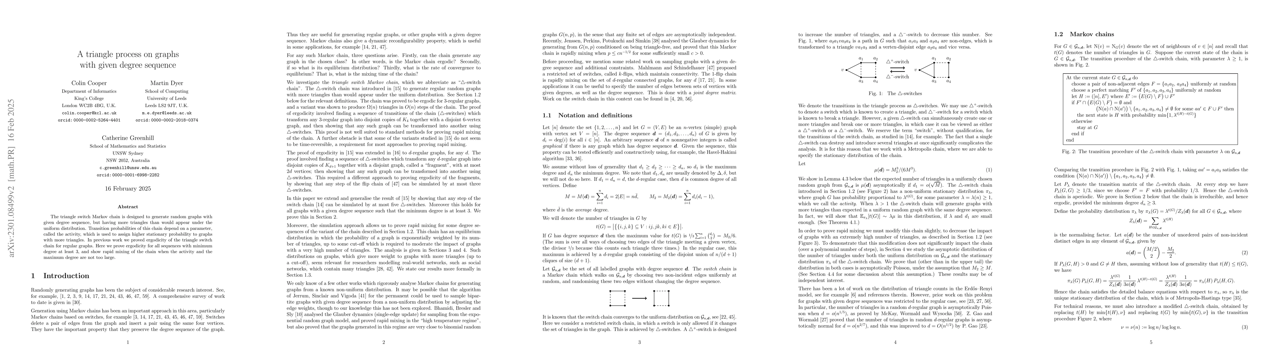 Thumbnail for A triangle process on graphs with given degree sequence