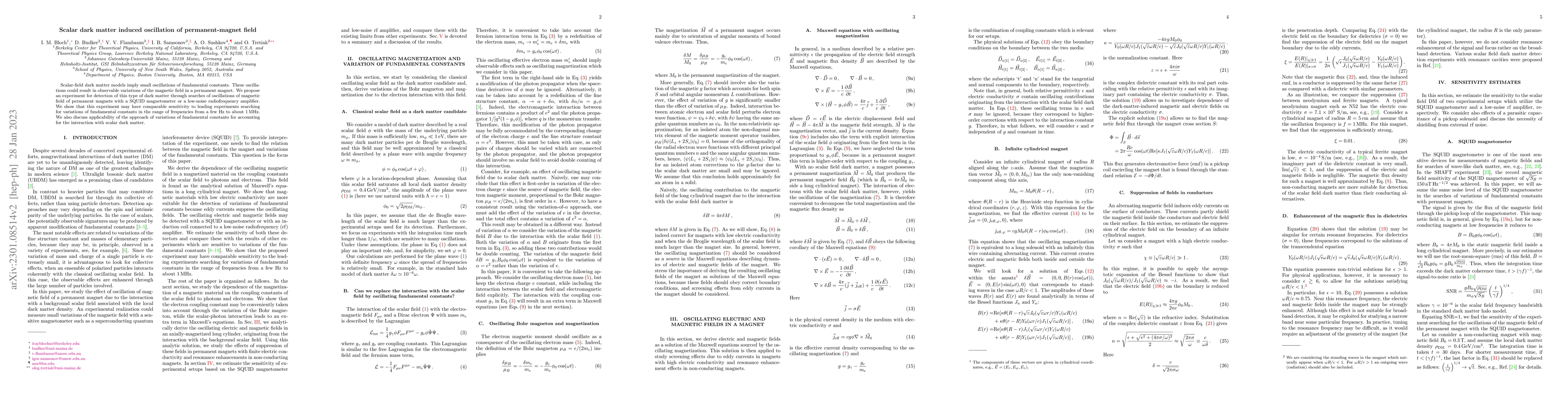 Thumbnail for Scalar dark matter induced oscillation of permanent-magnet field
