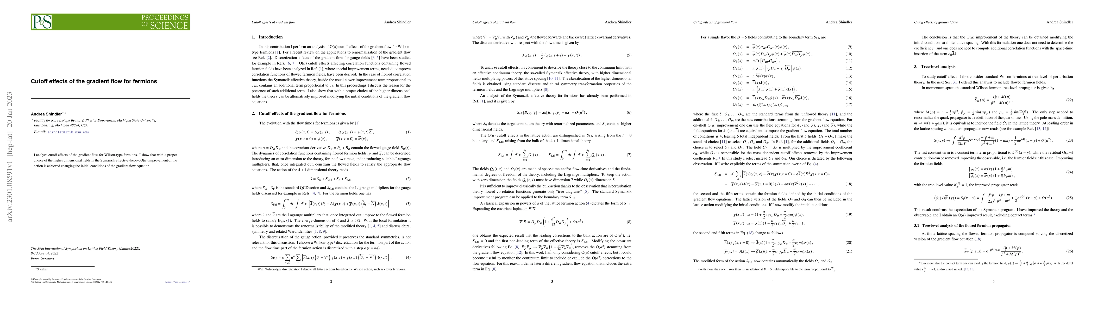 Thumbnail for Cutoff effects of the gradient flow for fermions