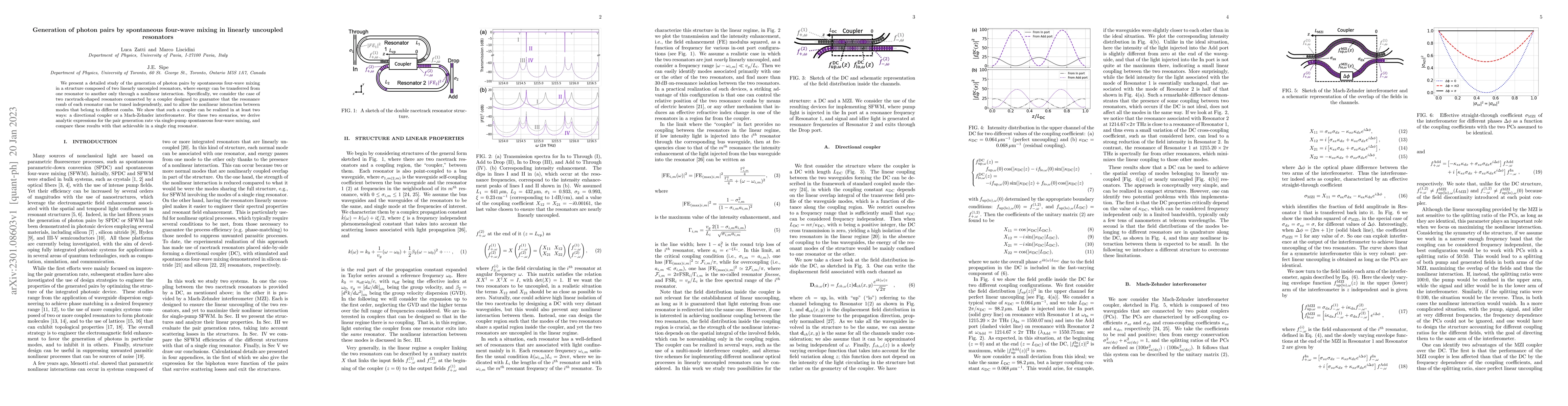 Thumbnail for Generation of photon pairs by spontaneous four-wave mixing in linearly
  uncoupled resonators