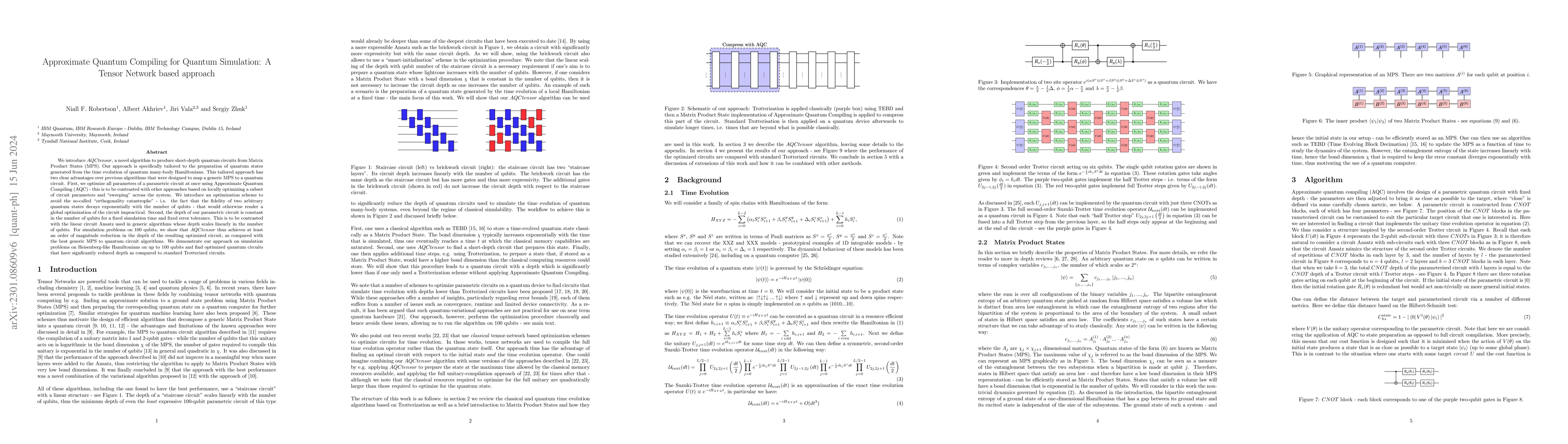 Thumbnail for Approximate Quantum Compiling for Quantum Simulation: A Tensor Network
  based approach