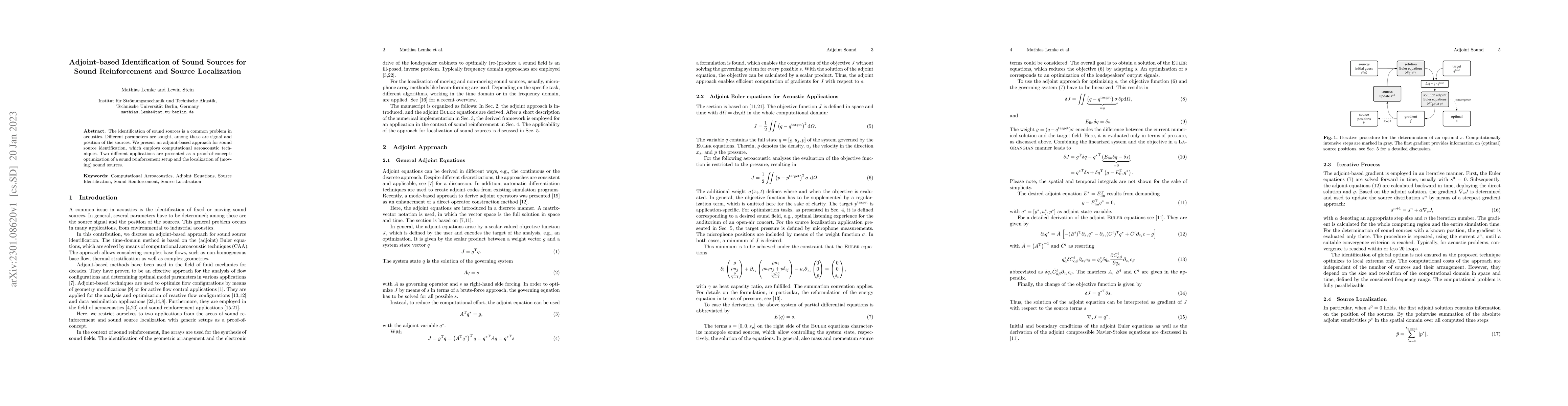 Thumbnail for Adjoint-Based Identification of Sound Sources for Sound Reinforcement
  and Source Localization