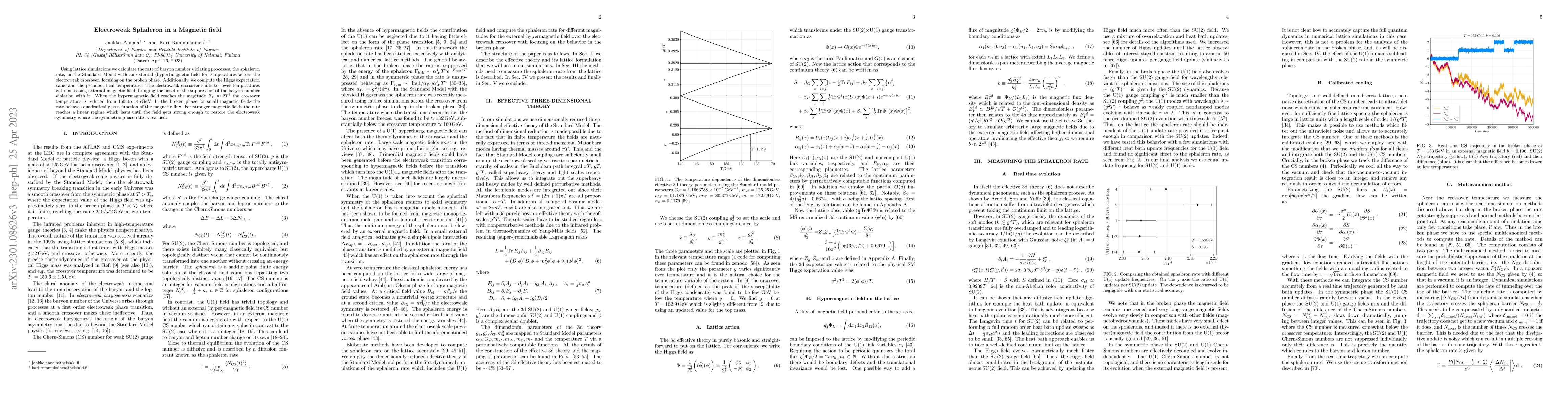 Thumbnail for Electroweak Sphaleron in a Magnetic field