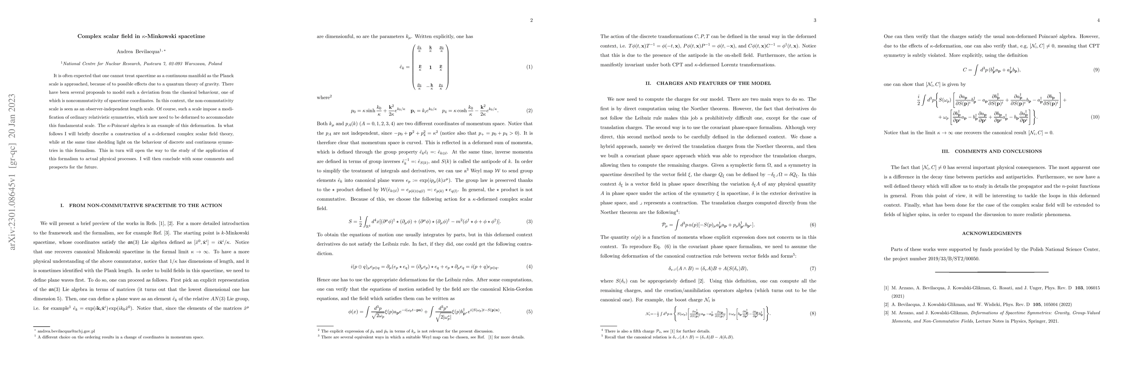 Thumbnail for Complex scalar field in $\kappa$-Minkowski spacetime