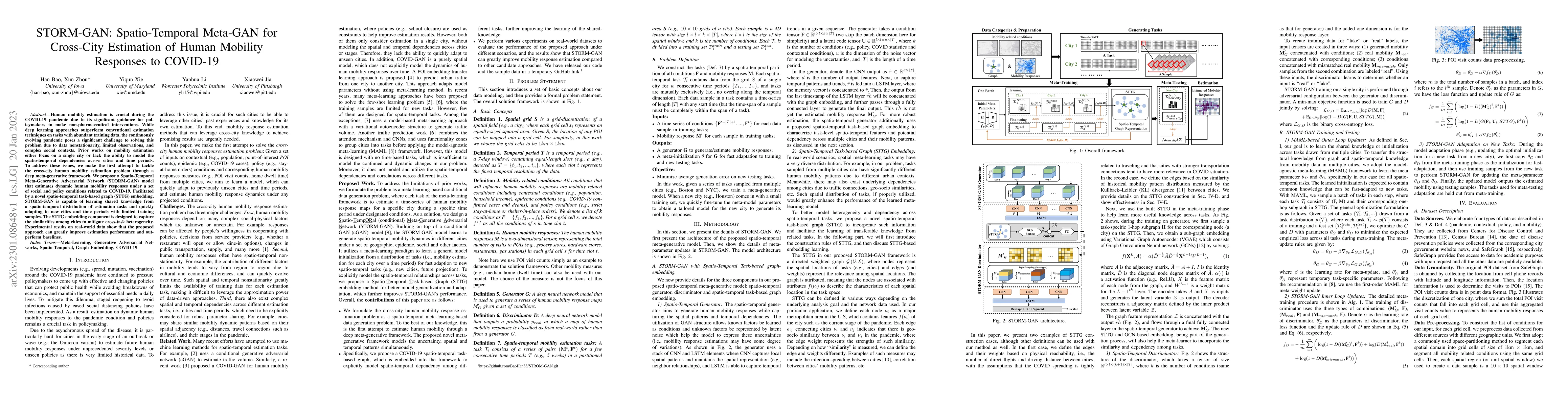Thumbnail for STORM-GAN: Spatio-Temporal Meta-GAN for Cross-City Estimation of Human
  Mobility Responses to COVID-19