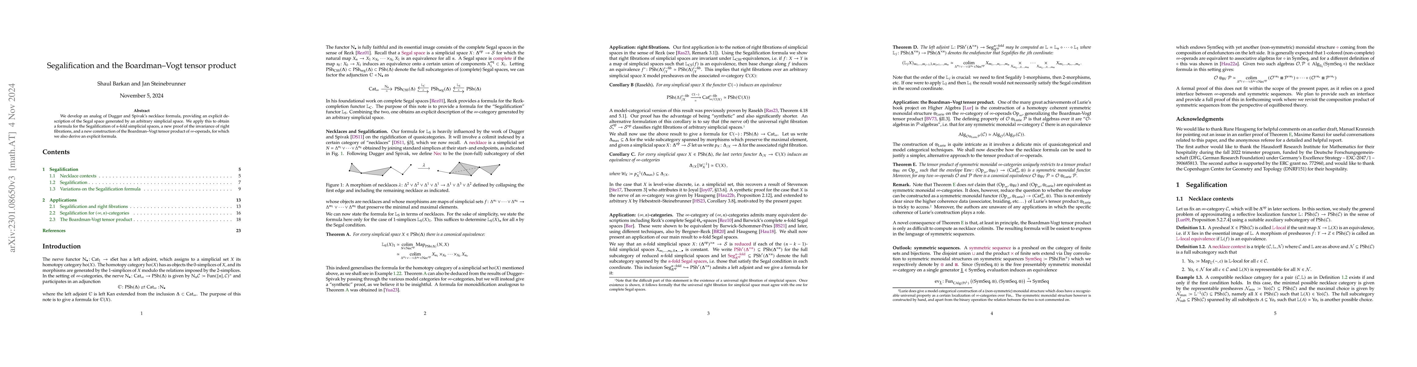 Thumbnail for Segalification and the Boardmann-Vogt tensor product