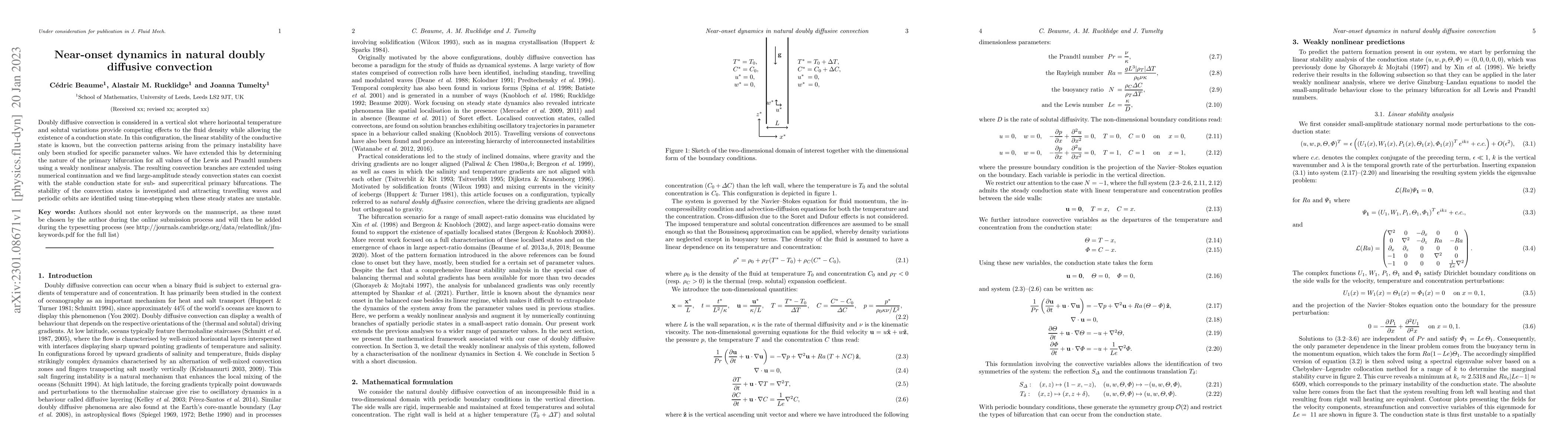 Thumbnail for Near-onset dynamics in natural doubly diffusive convection