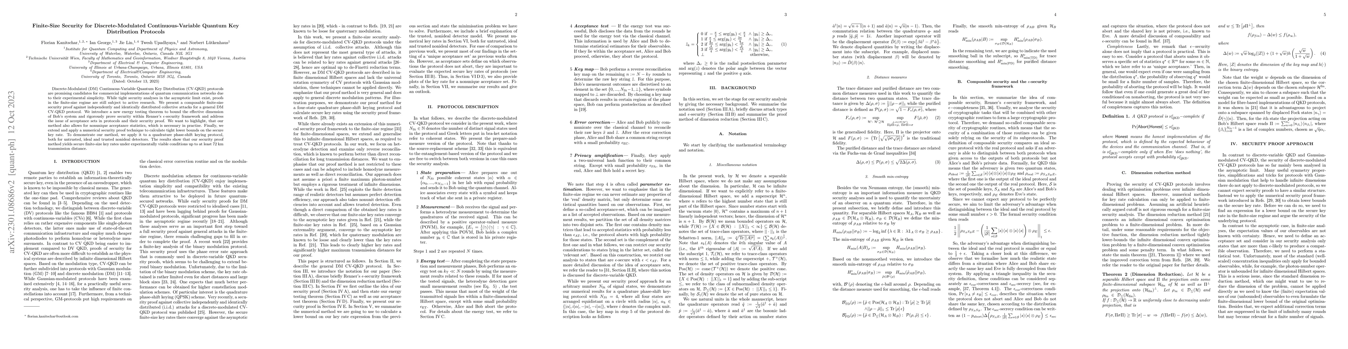Thumbnail for Finite-Size Security for Discrete-Modulated Continuous-Variable Quantum
  Key Distribution Protocols