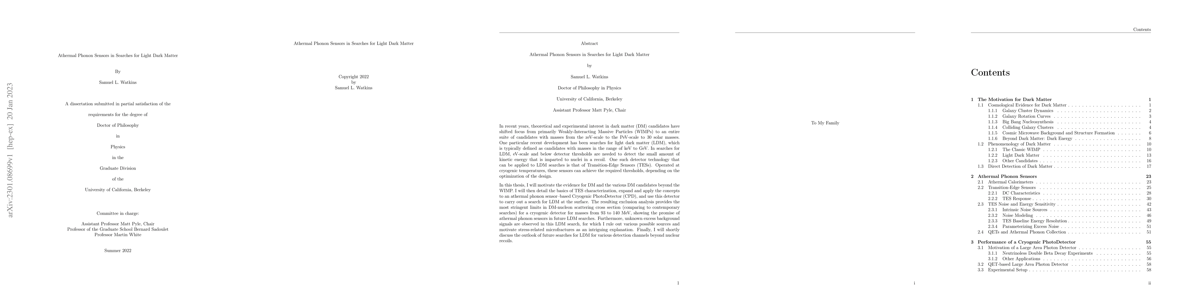 Thumbnail for Athermal Phonon Sensors in Searches for Light Dark Matter