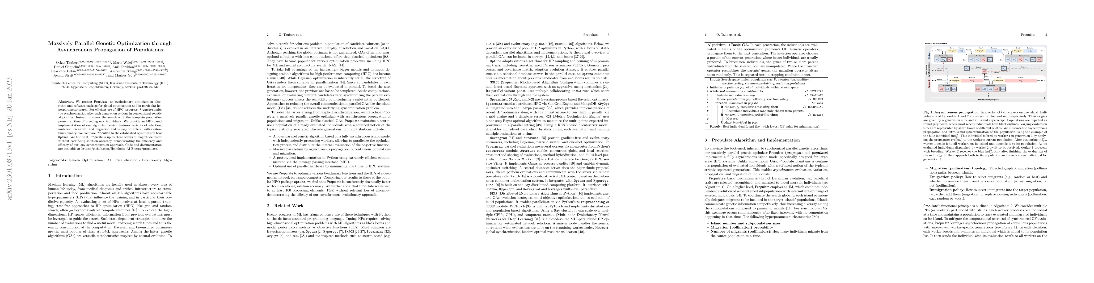 Thumbnail for Massively Parallel Genetic Optimization through Asynchronous Propagation
  of Populations