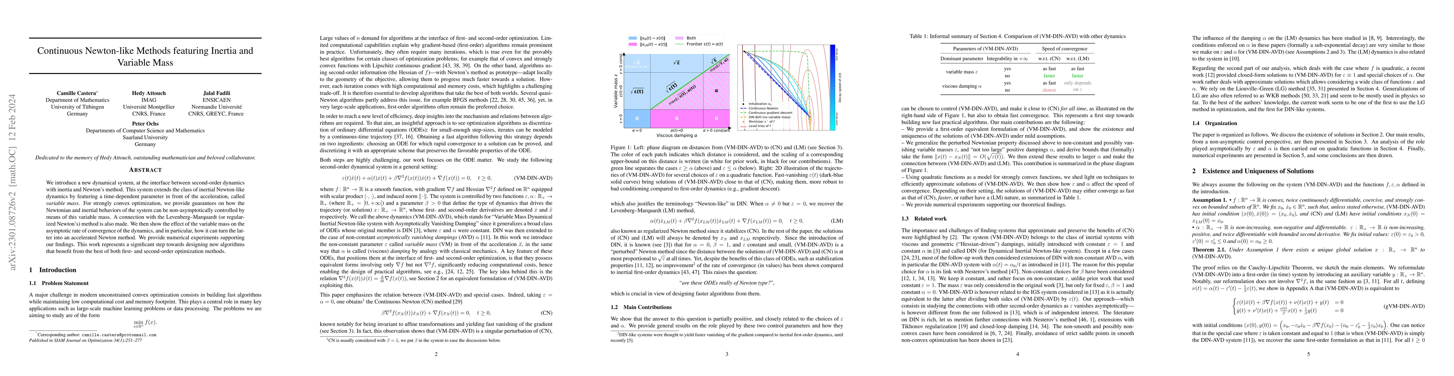 Thumbnail for Continuous Newton-like Methods featuring Inertia and Variable Mass