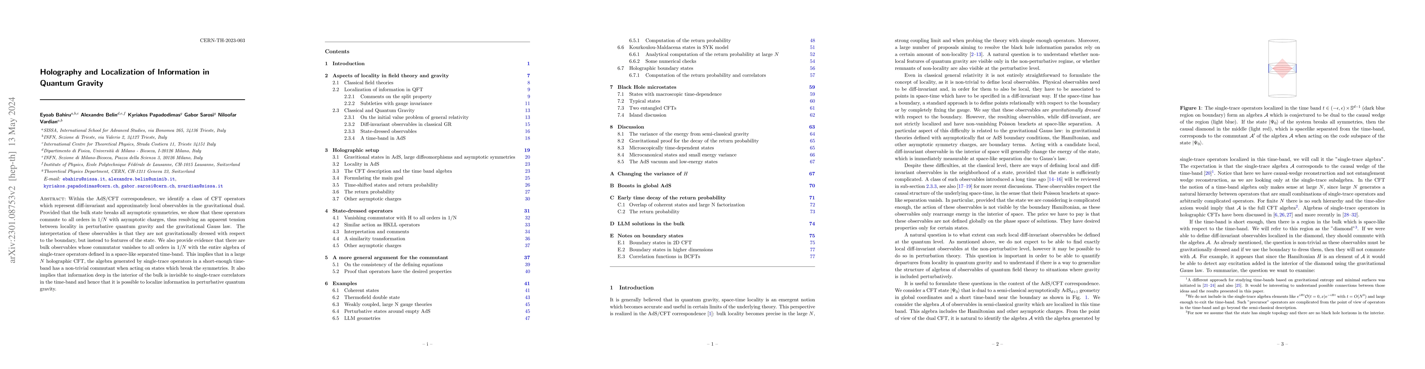 Thumbnail for Holography and Localization of Information in Quantum Gravity