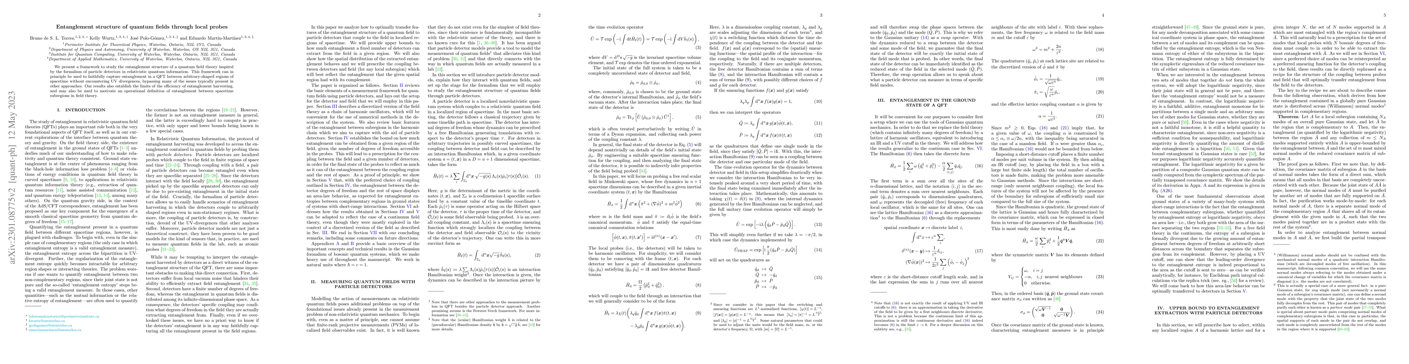 Thumbnail for Entanglement structure of quantum fields through local probes