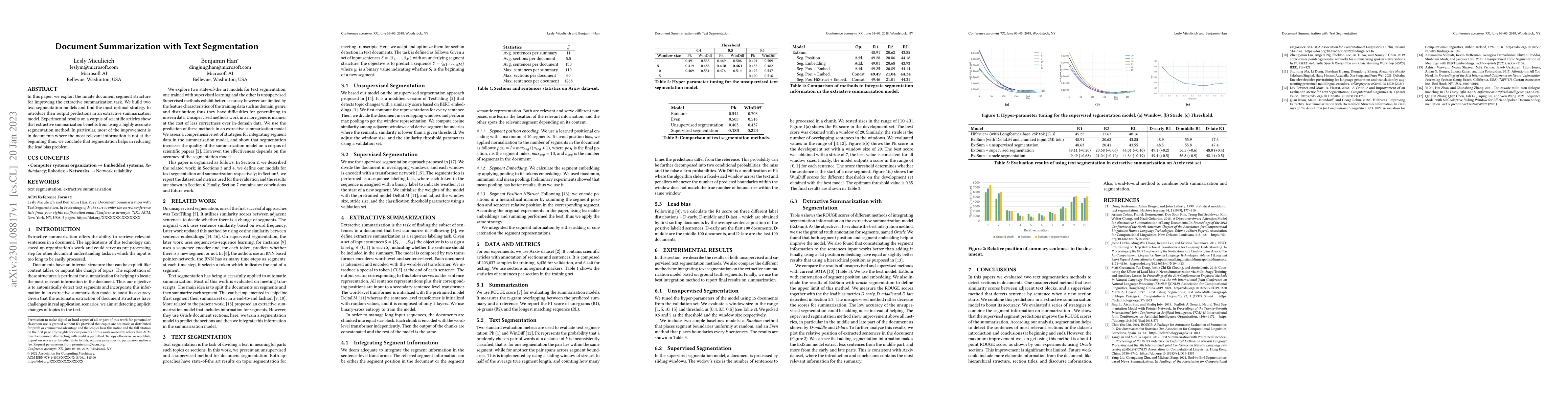 Thumbnail for Document Summarization with Text Segmentation