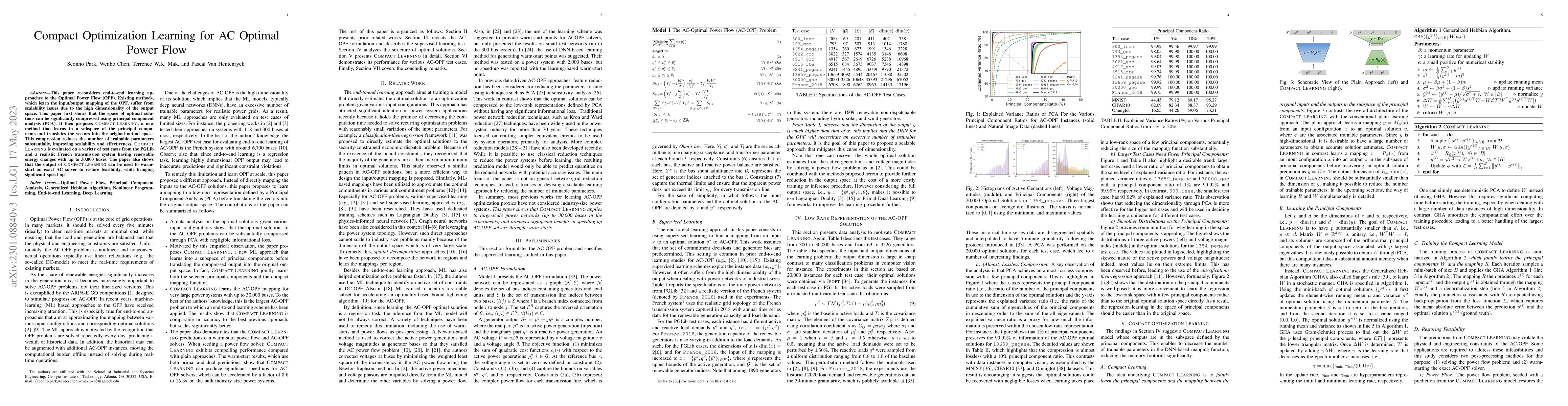 Thumbnail for Compact Optimization Learning for AC Optimal Power Flow