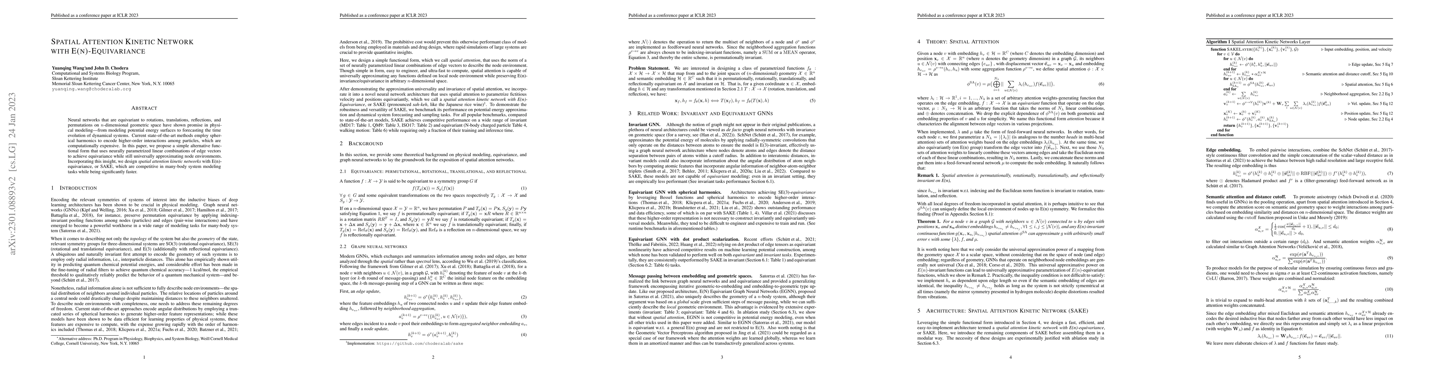 Thumbnail for Spatial Attention Kinetic Networks with E(n)-Equivariance