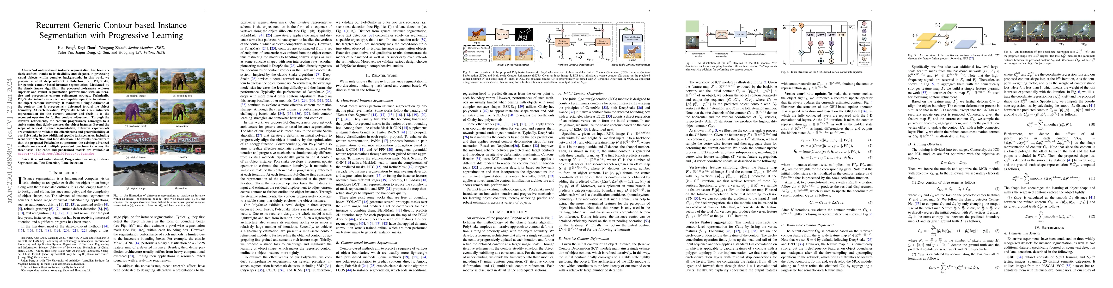Thumbnail for Recurrent Generic Contour-based Instance Segmentation with Progressive
  Learning