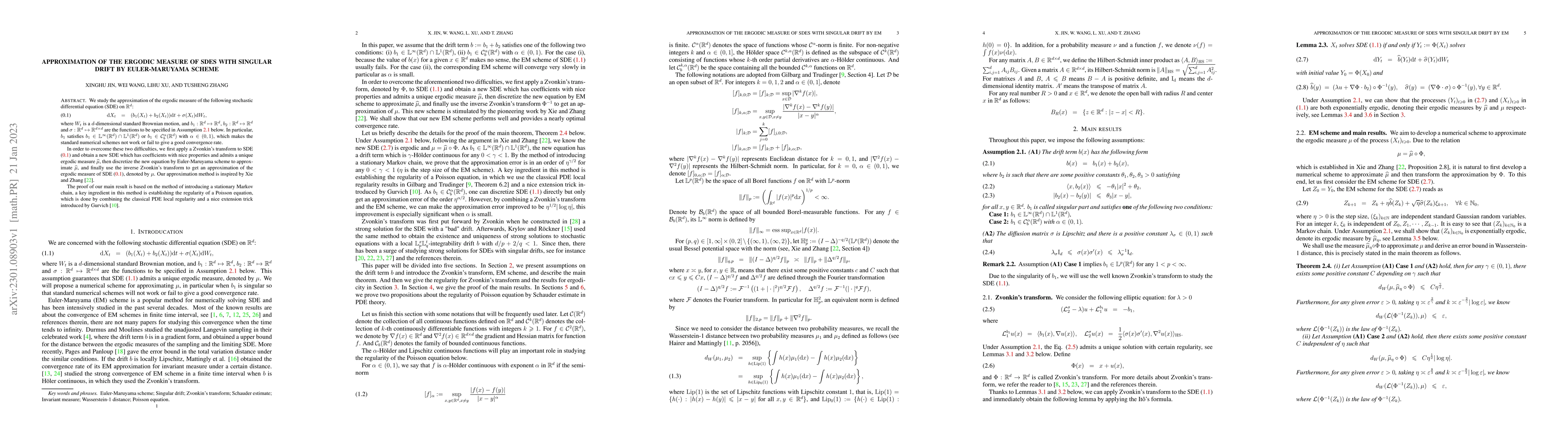 Thumbnail for Approximation of the ergodic measure of SDEs with singular drift by
  Euler-Maruyama scheme
