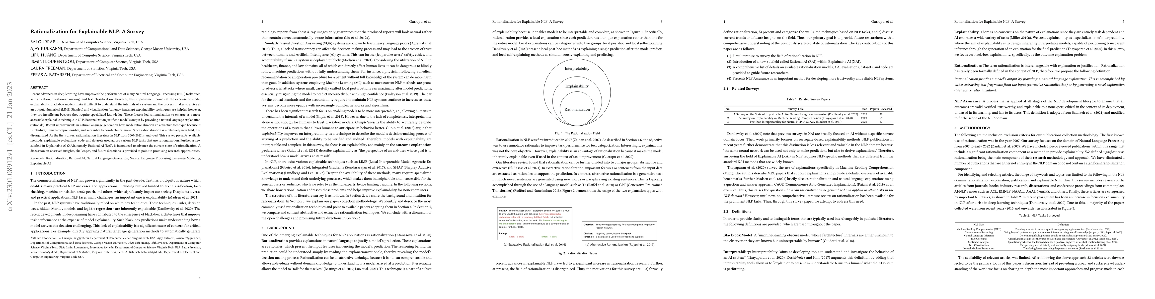 Thumbnail for Rationalization for Explainable NLP: A Survey