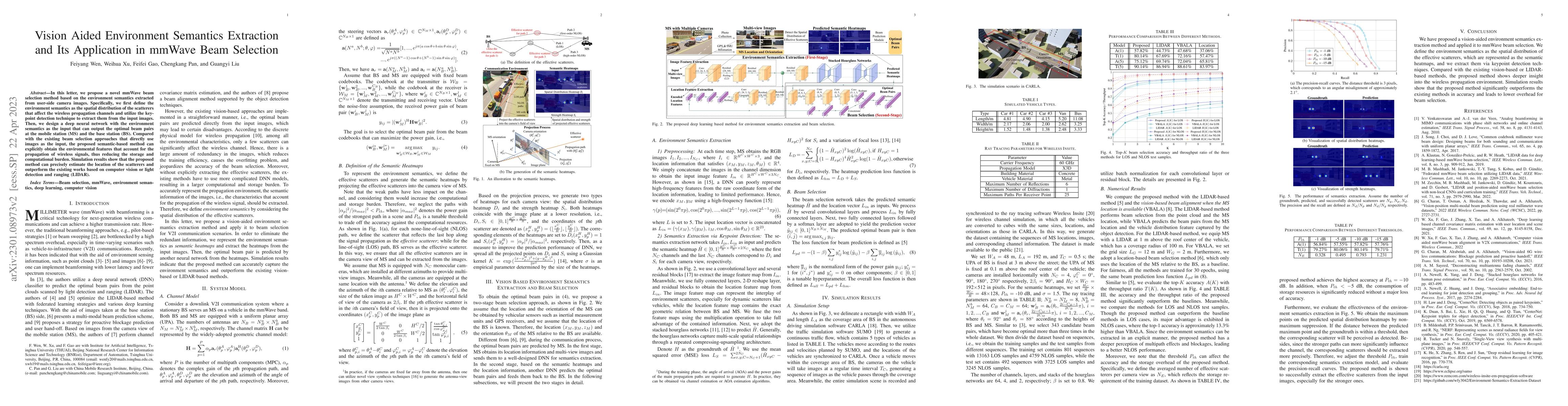 Thumbnail for Vision Aided Environment Semantics Extraction and Its Application in
  mmWave Beam Selection
