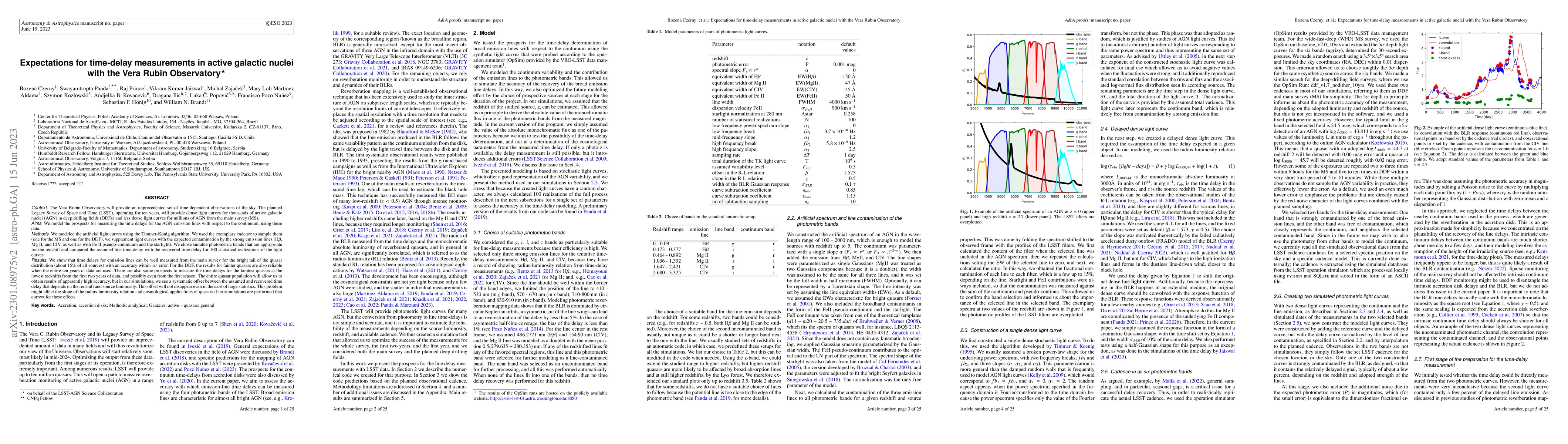 Thumbnail for Expectations for time-delay measurements in active galactic nuclei with
  the Vera Rubin Observatory