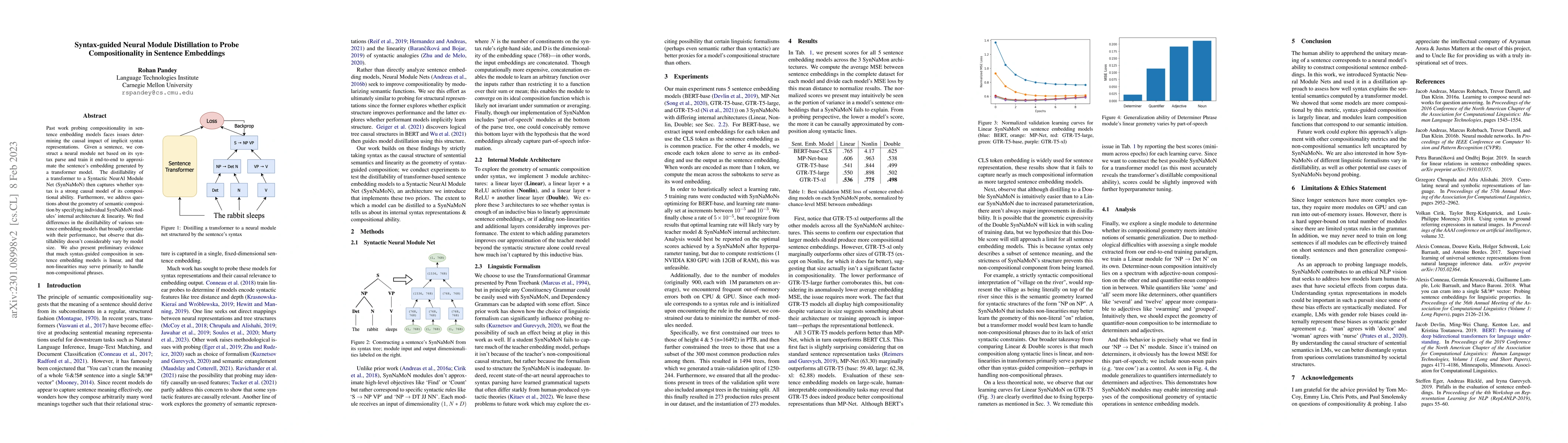 Thumbnail for Syntax-guided Neural Module Distillation to Probe Compositionality in
  Sentence Embeddings