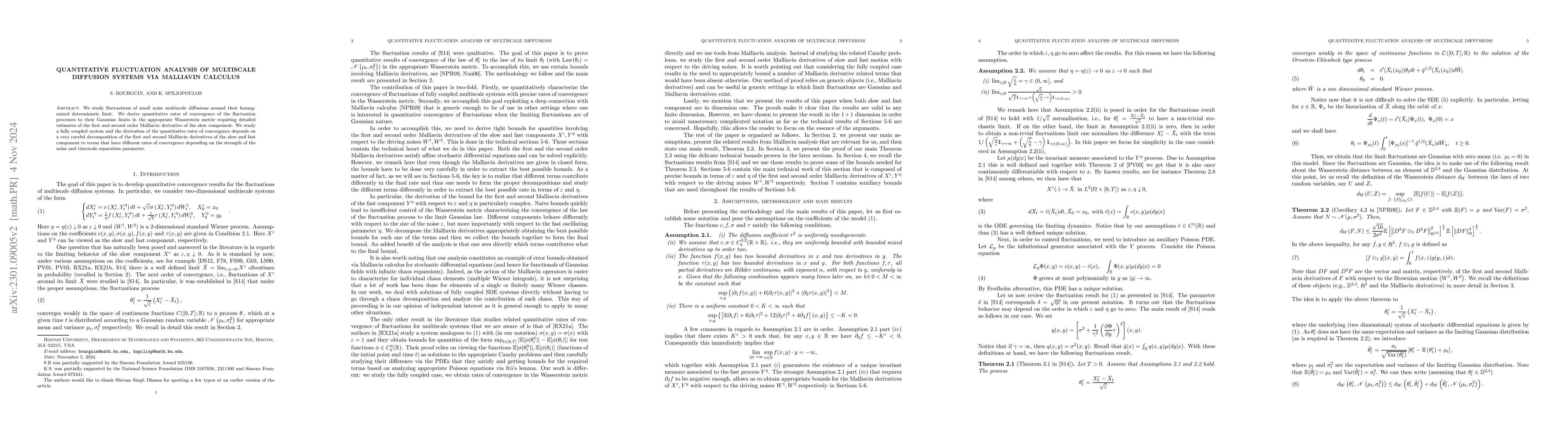 Thumbnail for Quantitative fluctuation analysis of multiscale diffusion systems via
  Malliavin calculus
