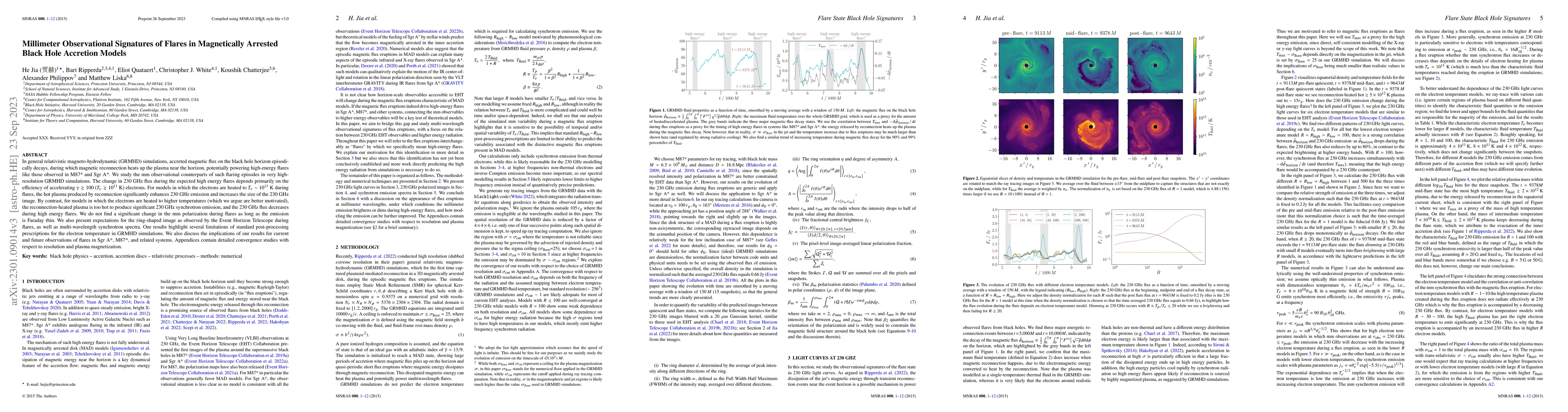 Thumbnail for Millimeter Observational Signatures of Flares in Magnetically Arrested
  Black Hole Accretion Models