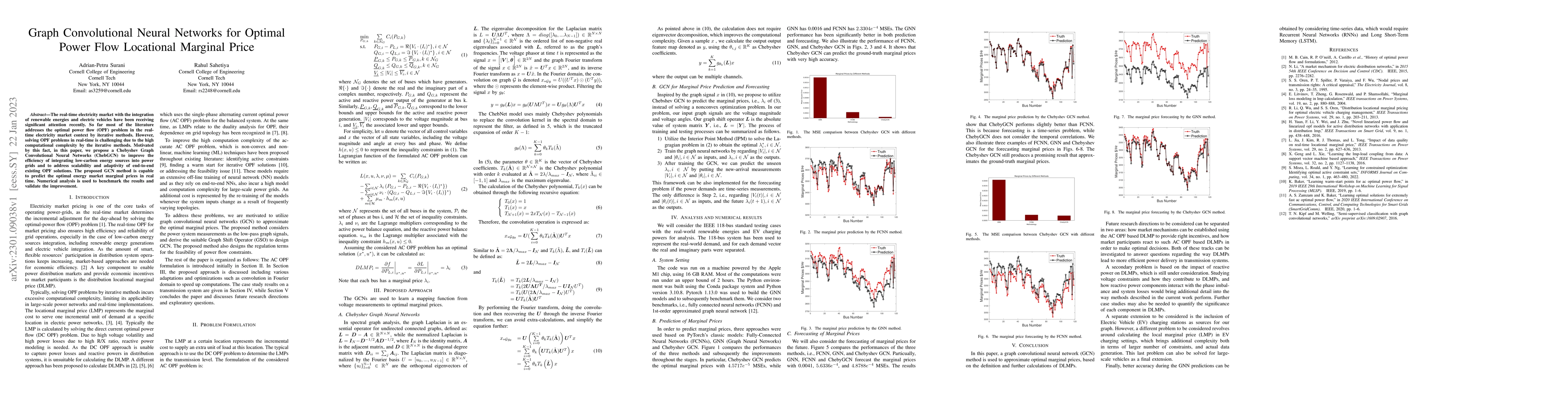 Thumbnail for Graph Convolutional Neural Networks for Optimal Power Flow Locational
  Marginal Price
