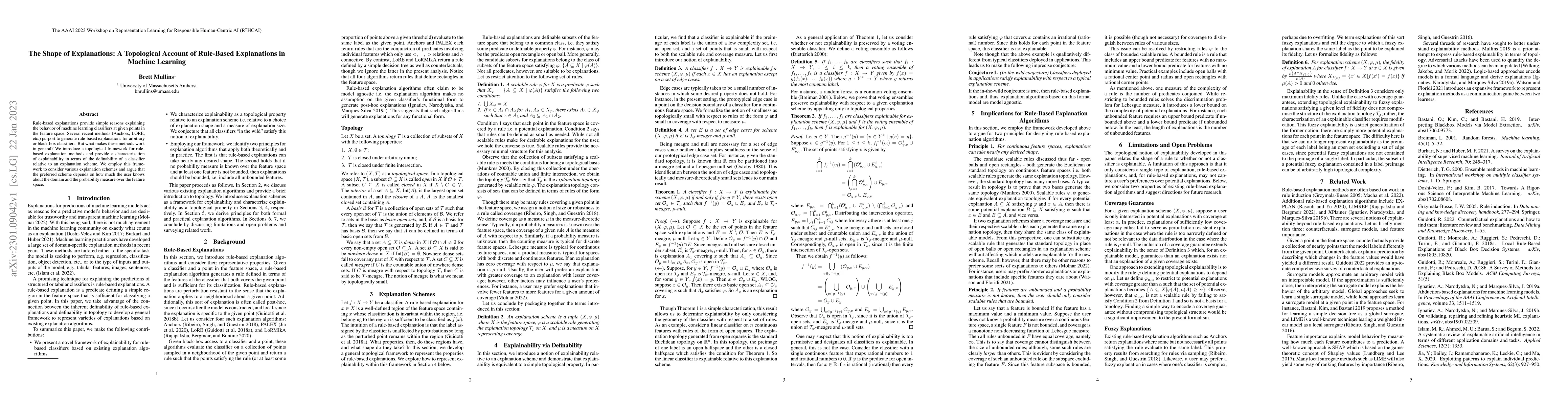 Thumbnail for The Shape of Explanations: A Topological Account of Rule-Based
  Explanations in Machine Learning