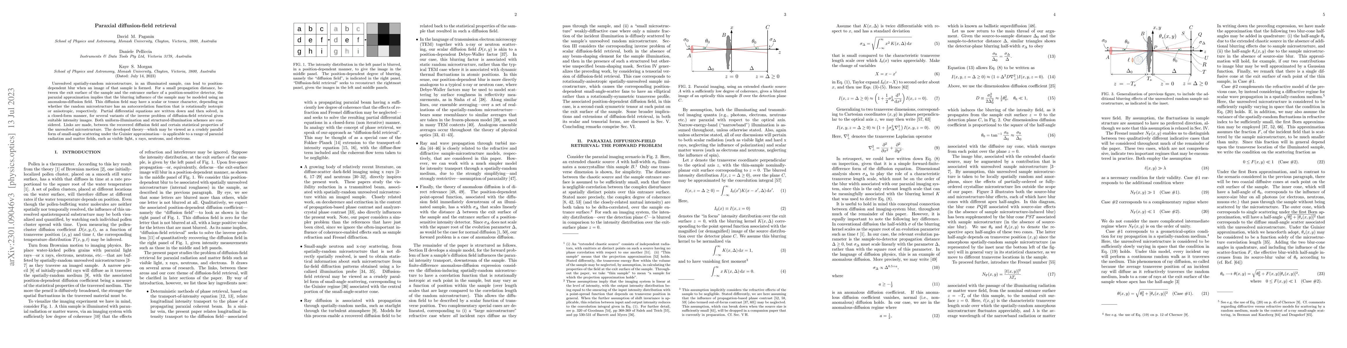 Thumbnail for Paraxial diffusion-field retrieval