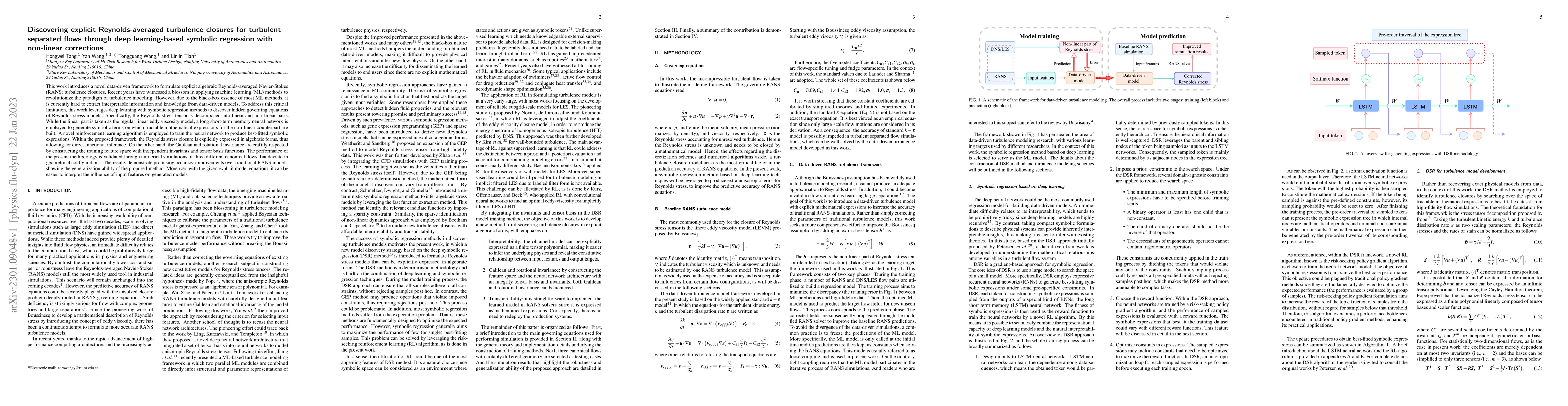 Thumbnail for Discovering explicit Reynolds-averaged turbulence closures for turbulent
  separated flows through deep learning-based symbolic regression with
  non-linear corrections