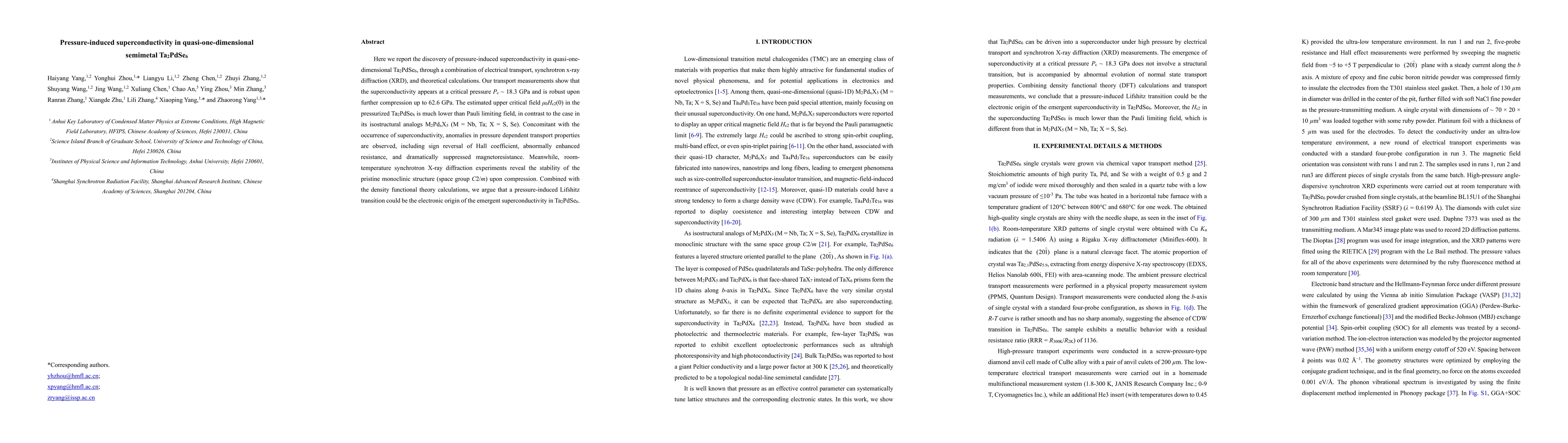 Thumbnail for Pressure-induced superconductivity in quasi-one-dimensional semimetal
  $\mathrm{Ta}_2 \mathrm{PdSe}_6$